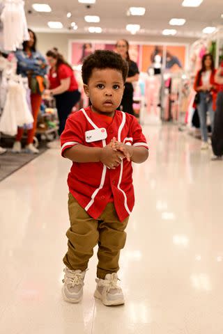 <p>Grant Halverson/Getty Images for Target</p> Azai enjoying his day at Target