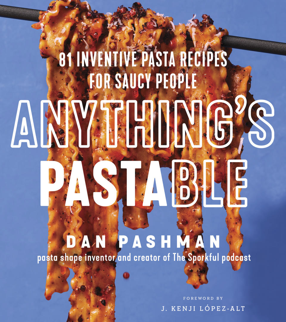 This cover image released by William Morrow shows “Anything's Pastable" by Dan Pashman. (Dan Liberti/William Morrow via AP)