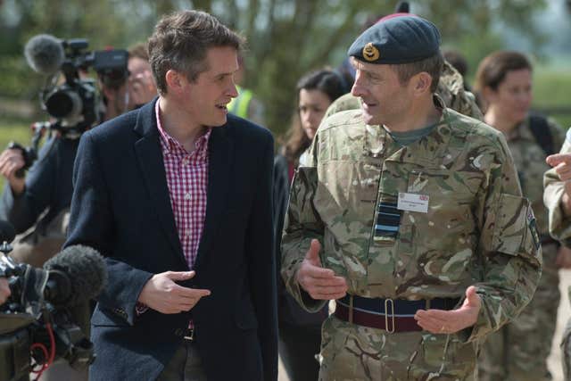 Gavin Williamson visits Salisbury Plain