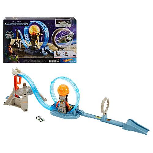 <p><strong>Mattel Lightyear Toys</strong></p><p>amazon.com</p><p><strong>$21.99</strong></p><p><a href="https://www.amazon.com/dp/B09CG4BF2T?tag=syn-yahoo-20&ascsubtag=%5Bartid%7C10050.g.40788838%5Bsrc%7Cyahoo-us" rel="nofollow noopener" target="_blank" data-ylk="slk:Shop Now;elm:context_link;itc:0;sec:content-canvas" class="link ">Shop Now</a></p><p>Ride the space elevator and launch Buzz through a space-loop. Fans of the movie Lightyear will love the newest creation from Hot Wheels. </p>