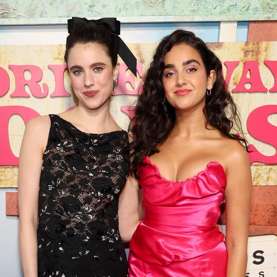 Margaret Qualley and Geraldine Viswanathan on the red carpet
