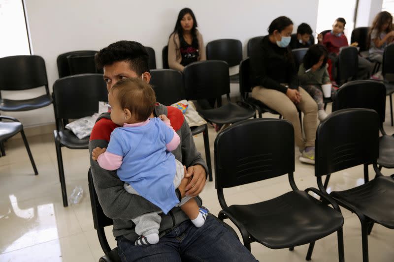 Manuel de Jesus Martinez, an asylum-seeking migrant from Honduras, who was airlifted from Brownsville to El Paso, Texas, and deported from the U.S. with his 10-month-old daughter Stephanie, in Ciudad Juarez