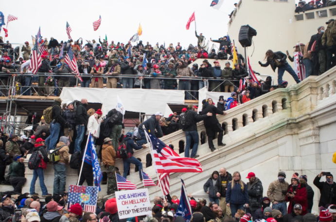 Rioters besiege the U.S. Capitol in a Jan. 6, 2021.