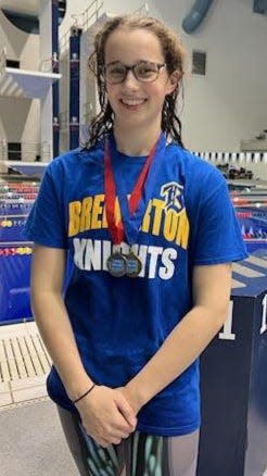 Bremerton sophomore Gabbie Patti won the 50-yard freestyle title at the Class 2A/1A state girls swim/dive championship meet.