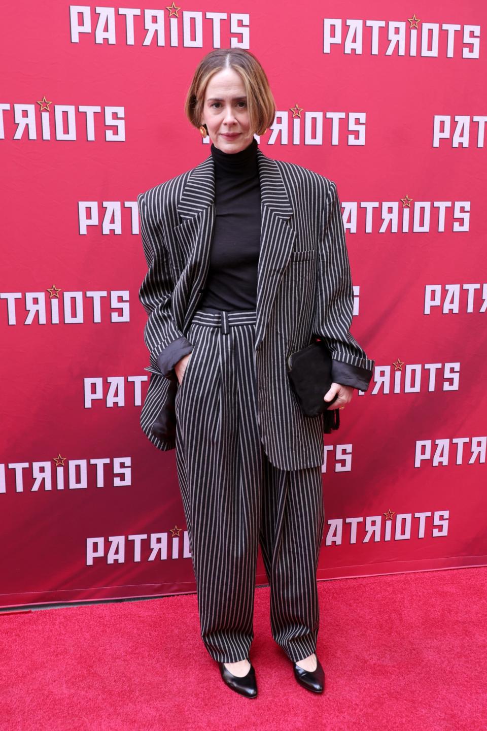 Sarah Paulson at the "Patriots" opening night on Broadway on April 22.