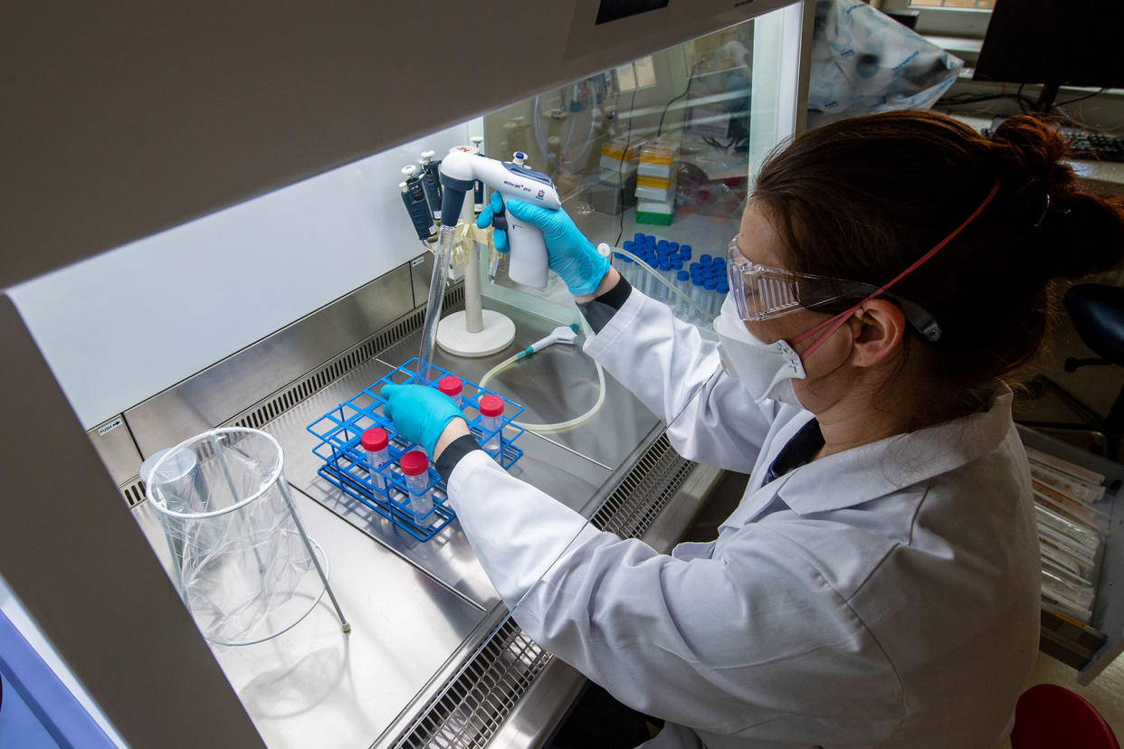 scientists here examine wastewater for the coronavirus pathogen Hendrik Schmidt/picture alliance via Getty Images