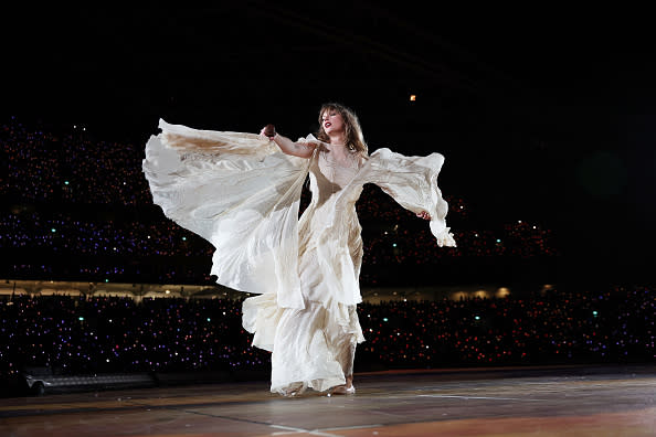 SYDNEY, AUSTRALIA – FEBRUARY 23: EDITORIAL USE ONLY. NO BOOK COVERS Taylor Swift performs at Accor Stadium on February 23, 2024 in Sydney, Australia. (Photo by Don Arnold/TAS24/Getty Images for TAS Rights Management)