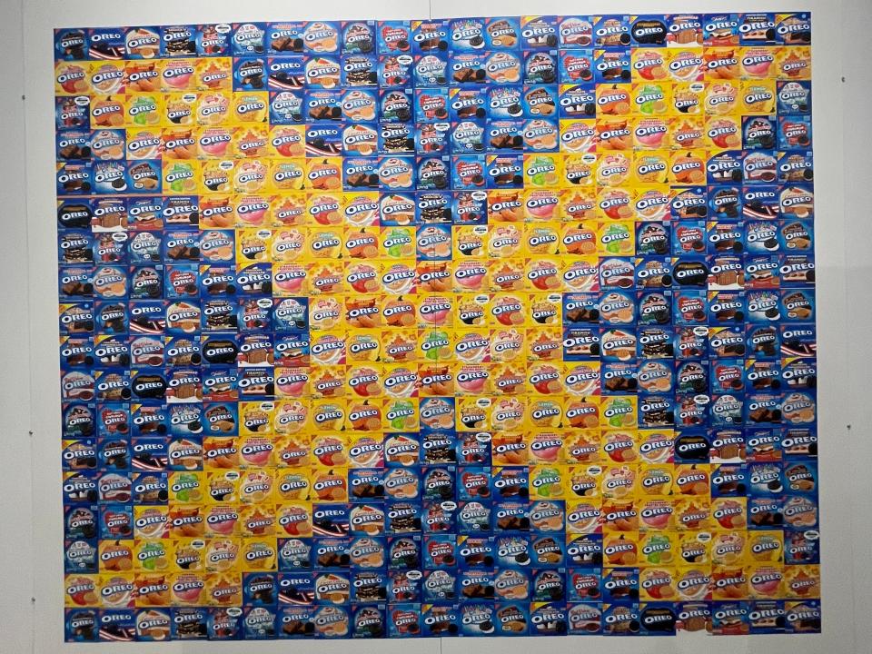 Wall of Oreos at the Museum of Failure