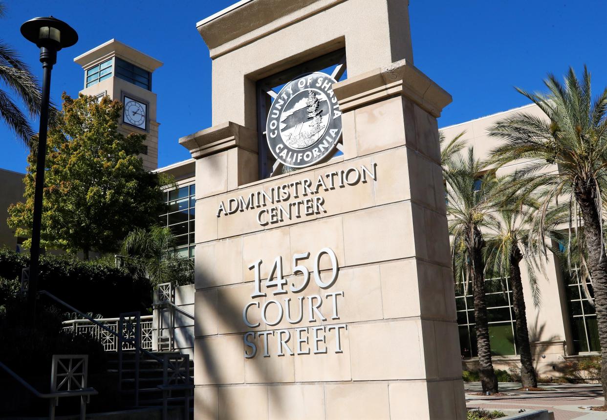 The Shasta County Administration Center on Oct. 12, 2021.