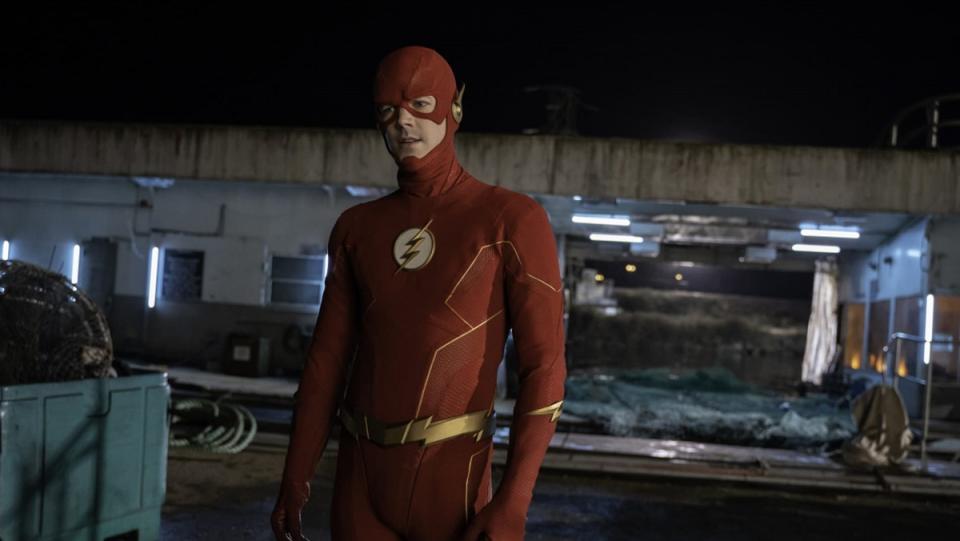 Grant Gustin as Barry Allen, on The Flash season eight.