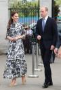 <p>To show the Queen a garden she'd designed at the Chelsea Flower Show,<a href="https://www.townandcountrymag.com/style/fashion-trends/a27530823/kate-middleton-erdem-dress-chelsea-flower-show-2019/" rel="nofollow noopener" target="_blank" data-ylk="slk:the Duchess went for a high-necked, floral Erdem dress;elm:context_link;itc:0;sec:content-canvas" class="link "> the Duchess went for a high-necked, floral Erdem dress</a>, along with a pair of summery espadrilles.</p>