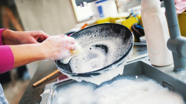 How often do you find yourself scrubbing at a pan that has been