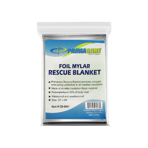 Primacare Foil Mylar Rescue Blanket packet