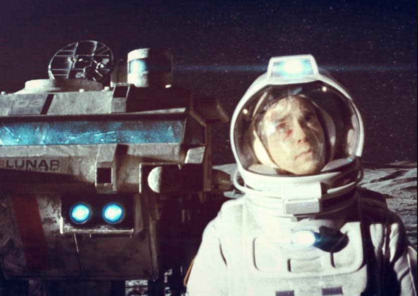 Sam Rockwell en En la Luna (Crédito: Sony Pictures)