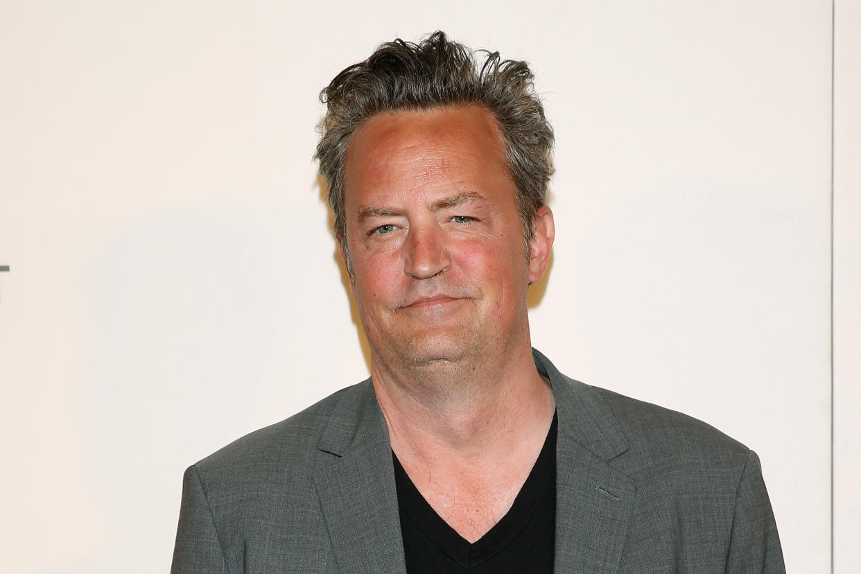 Actor Matthew Perry arrives for 'The Circle' premiere at the Tribeca Film Festival in the Manhattan borough of New York, New York, U.S. April 26, 2017.   REUTERS/Carlo Allegri