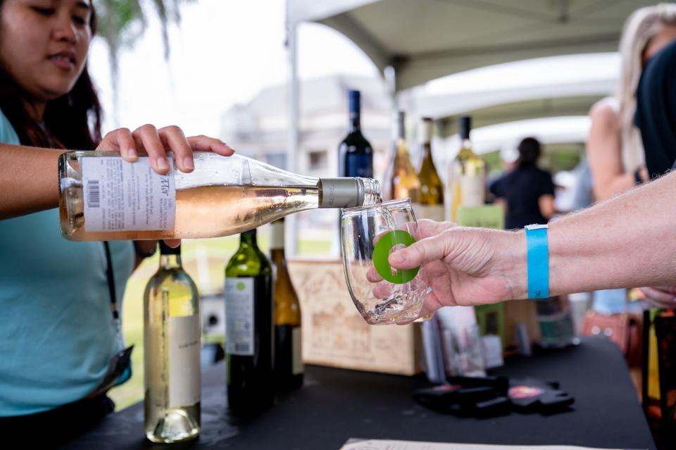 Guests enjoy the third edition of the St. Augustine Food + Wine Festival in 2023.