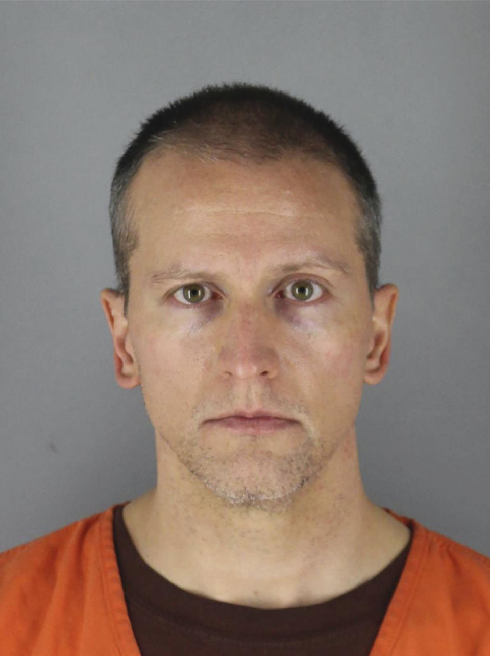 Pictured is a mugshot of former Minneapolis police officer Derek Chauvin.