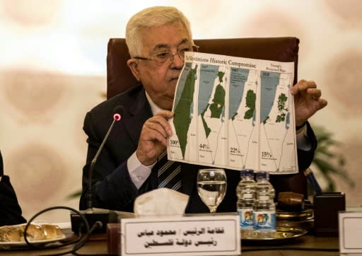 Palestinian leader Mahmud Abbas spoke at an Arab League meeting in Cairo called after US President Donald Trump presented a controversial Middle East peace plan