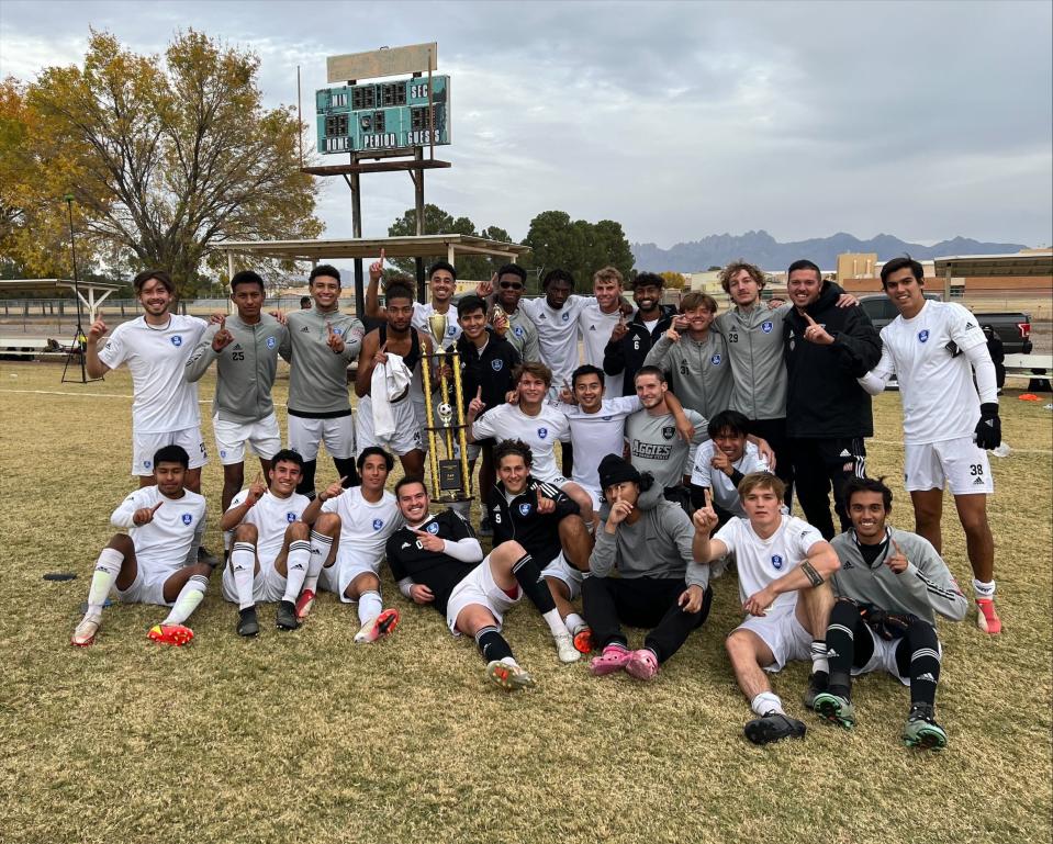 The University Degrees Abroad men’s soccer academy program at New Mexico State University hosts a playoff game on Saturday.