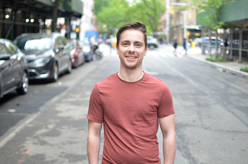 Trans Beauty Clinic attendee Simon Chartrand. (Photo: Anne Kristoff for Yahoo Lifestyle)