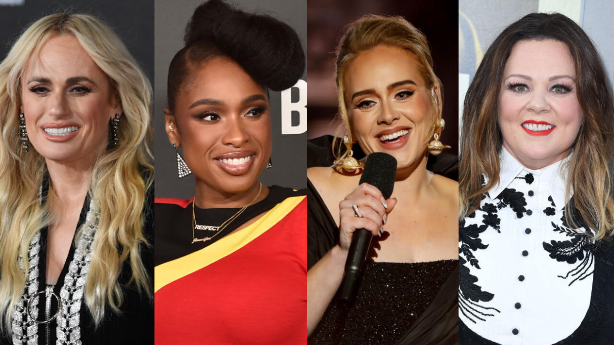 Rebel Wilson, Jennifer Hudson, Adele and Melissa McCarthy. (Photos: Getty Images)