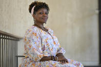 Prechelle Crudup Shannon, granddaughter late blues musician Arthur Crudup, poses for a portrait on Wednesday, June 26, 2024 in Washington. Crudup wrote ”That’s All Right," the first single by Elvis Presley, and is credited as one of the early architects of rock 'n' roll. Crudup died in 1974. (AP Photo/John McDonnell)