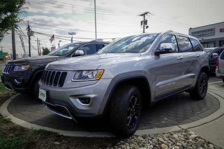 The 2015 Jeep Grand Cherokee is exhibited at a car dealership in Jersey City, New Jersey, U.S. on July 24, 2015. REUTERS/Eduardo Munoz/File Photo