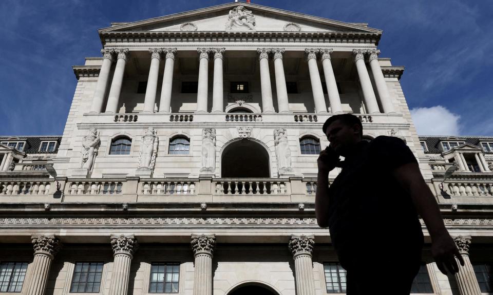 <span>Andrew Bailey said savers and borrowers should not expect large reductions over the coming months amid concerns about lingering risks to the economy.</span><span>Photograph: Hollie Adams/Reuters</span>