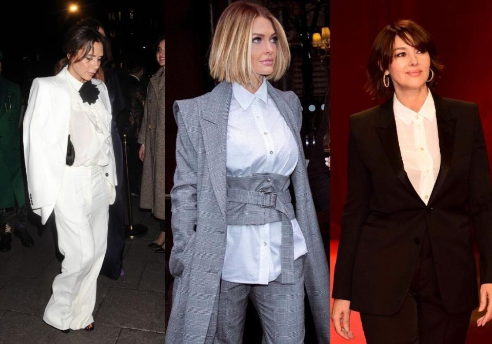 Victoria Beckham, Caroline Receveur, Monica Bellucci : la chemise blanche, la nouvelle robe du soir ?
