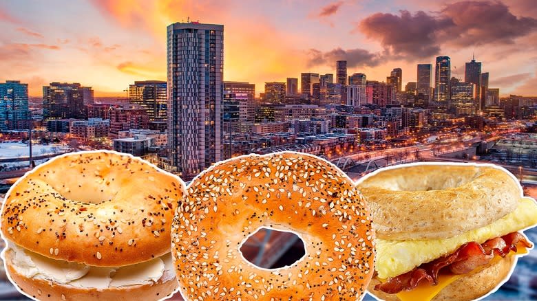 Bagels with Denver skyline