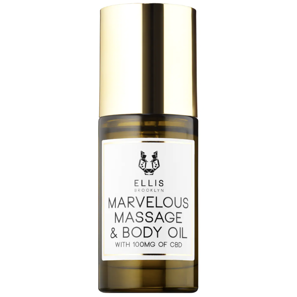 <p><a href="https://go.redirectingat.com?id=74968X1596630&url=https%3A%2F%2Fwww.sephora.com%2Fproduct%2Fmarvelous-massage-body-oil-P444417&sref=https%3A%2F%2F" rel="nofollow noopener" target="_blank" data-ylk="slk:Shop Now;elm:context_link;itc:0;sec:content-canvas" class="link ">Shop Now</a></p><p>Marvelous CBD Massage and Body Oil </p><p>sephora.com</p><p>$45.00</p><span class="copyright">Sephora</span>