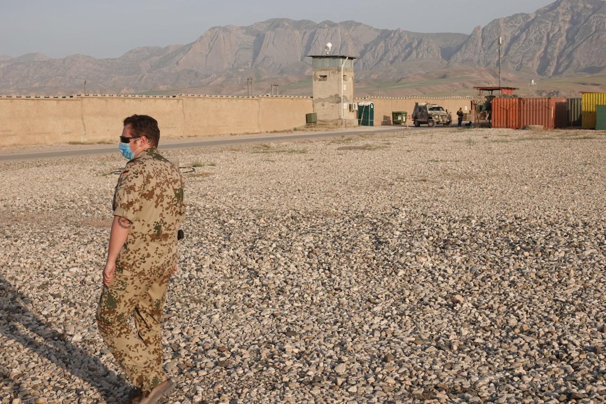 Das ehemalige Bundeswehr-Feldlager Camp Marmal in der Nähe der afghanischen Stadt Mazar-e Sharif