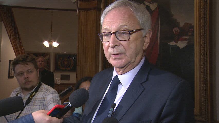 New Brunswick Premier Blaine Higgs raised the idea of an election when asked Thursday whether he might be forced to step down.