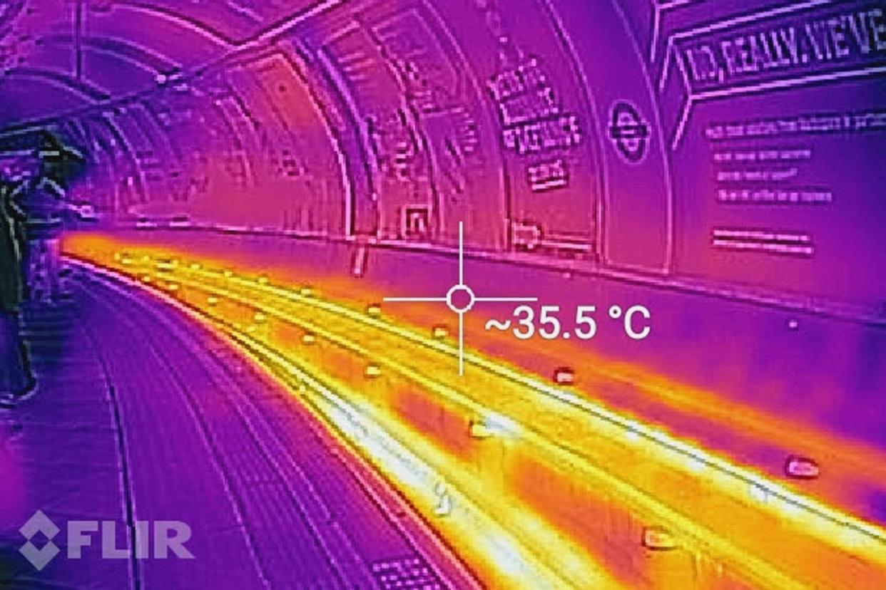 The glowing heat of the Tube on one of the hottest days of the year