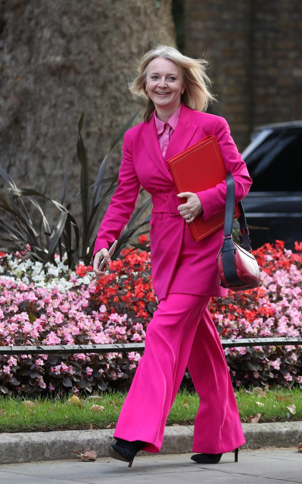 Then International Trade Secretary Liz Truss arrives for a cabinet meeting at 10 Downing Street, London, in 2019 (Jonathan Brady/PA)