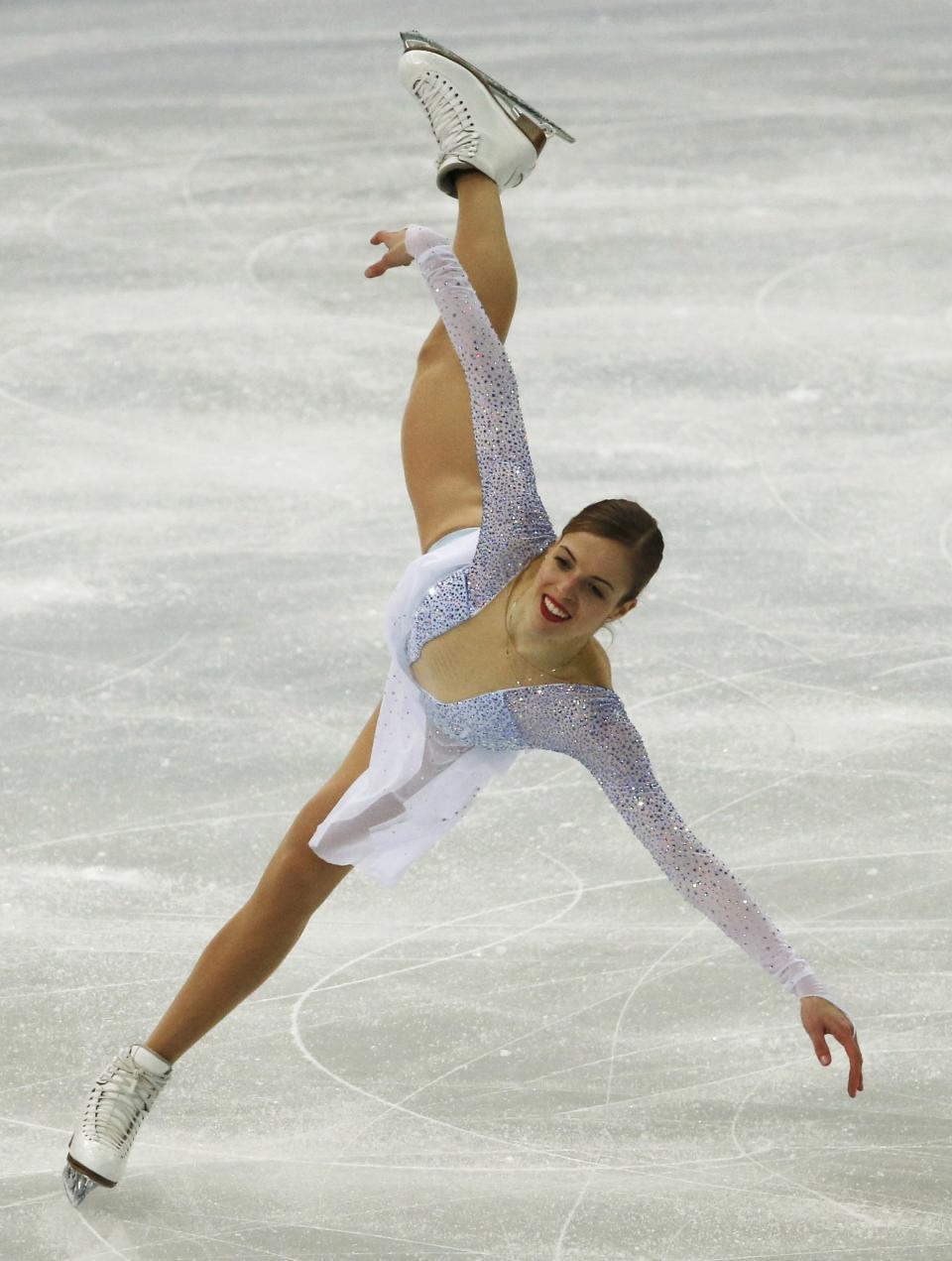 Carolina Kostner of Italy competes during the Team Ladies Short Program at the Sochi 2014 Winter Olympics, February 8, 2014. REUTERS/David Gray (RUSSIA - Tags: SPORT FIGURE SKATING SPORT OLYMPICS)