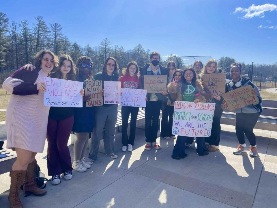 Dover High School students held a walkout in protest of gun violence on Thursday, March 30, 2023 following a deadly school shooting in Nashville, Tennessee on Monday, March 27.