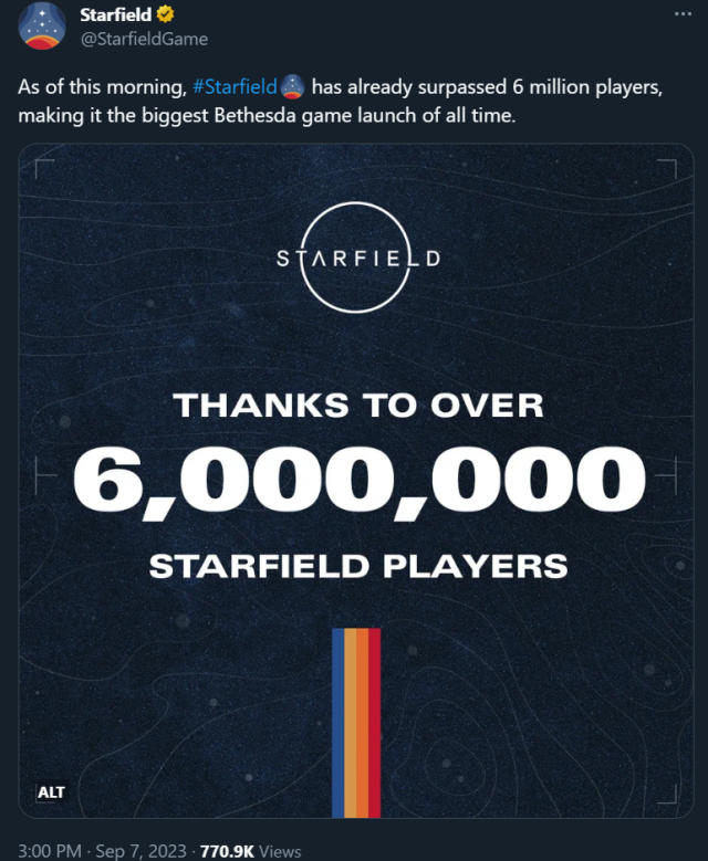 Phil Spencer: Starfield Went Past 1 Million Concurrent Players