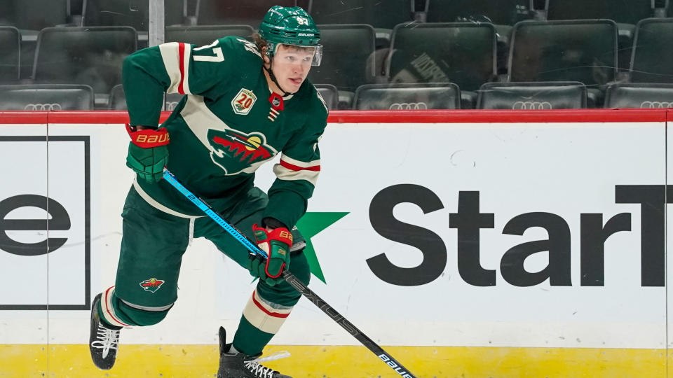 Minnesota Wild rookie sensation Kirill Kaprizov is taking the NHL by storm. (Nick Wosika/Icon Sportswire via Getty Images)