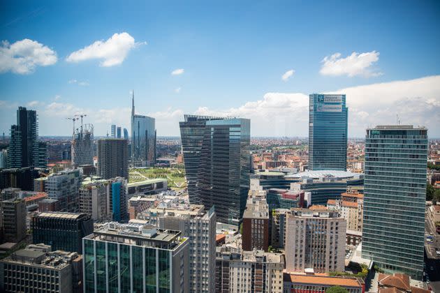 General view of Milan skyline during 60 Years Of Pirellone exhibition press conference at Palazzo Pirelli on June 29, 2021 in Milan, Italy. (Photo by Alessandro Bremec/NurPhoto via Getty Images) (Photo: NurPhoto via Getty Images)