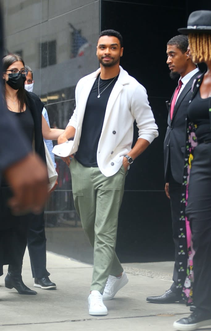 Page leaving ‘Good Morning America’ on July 25. - Credit: Eric Kowalsky / MEGA