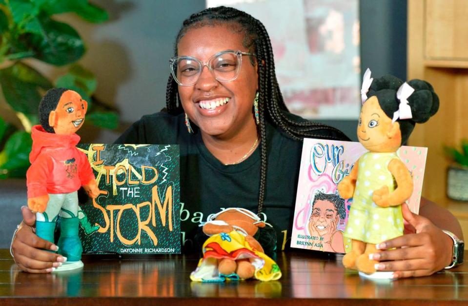 Dayonne Nicholas Richardson, owner of Mirror Mirror Books, as a teacher decided her students needed to read books with characters who looked like them so she wrote her own books and made dolls that represent those characters.