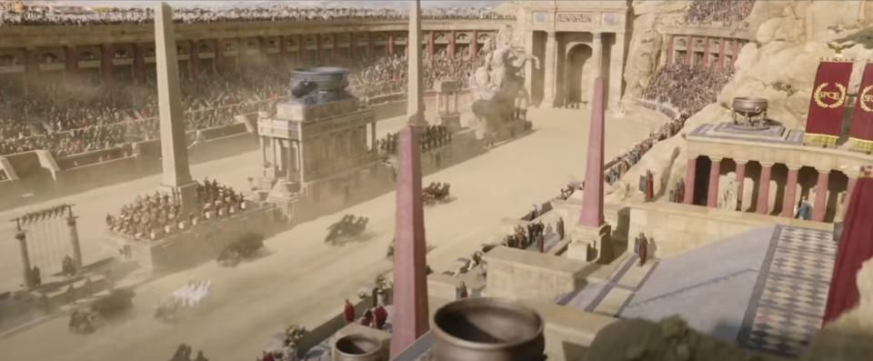 A chariot race takes place in the 2016 version of the movie "Ben-Hur"