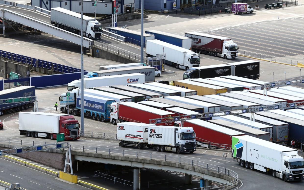 Lorries arriving in Britain - Gareth Fuller/PA