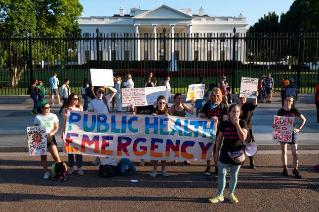 Activists rally for abortion rights near the White House this week. Abortion rights have become a top concern for many voters ahead of this year's midterm elections. (Photo: Drew Angerer via Getty Images)