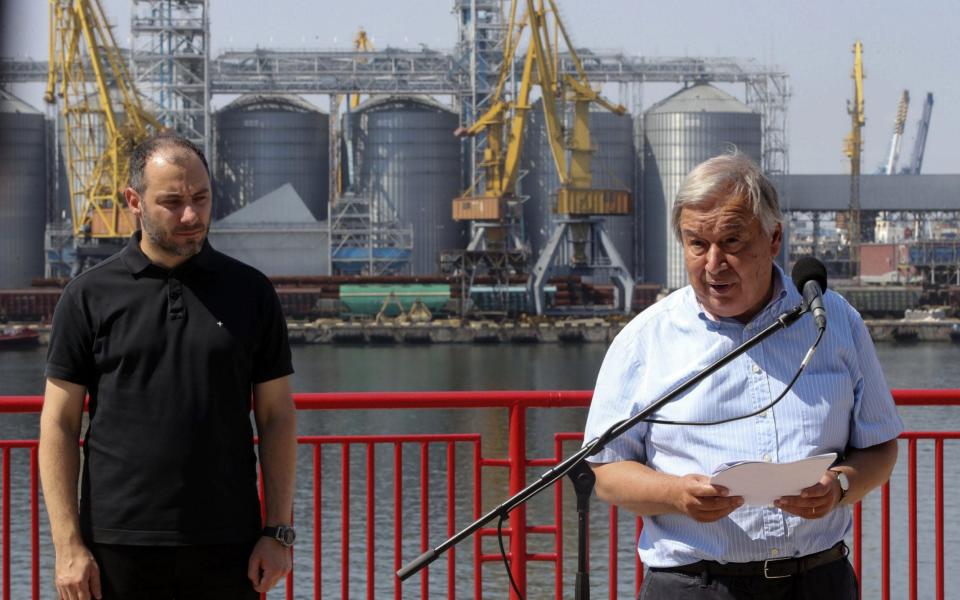 UN Secretary-General Guterres visits Odesa port, Ukraine