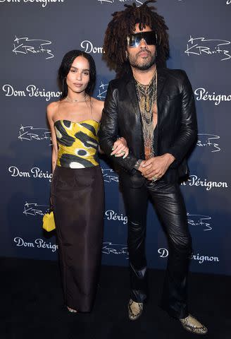 <p>Theo Wargo/Getty Images</p> Zoë Kravitz and Lenny Kravitz back in September 2018 for the musician's partnership with Dom Perignon for the 'Assemblage' Exhibition at Skylight Modern in New York City