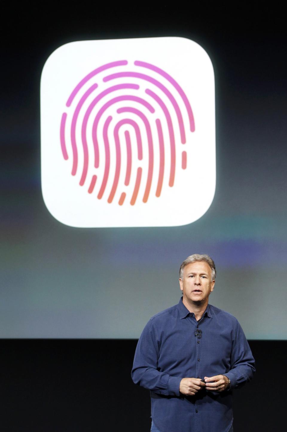 Touch ID fingerprint recognition feature at Apple Inc's media event in Cupertino