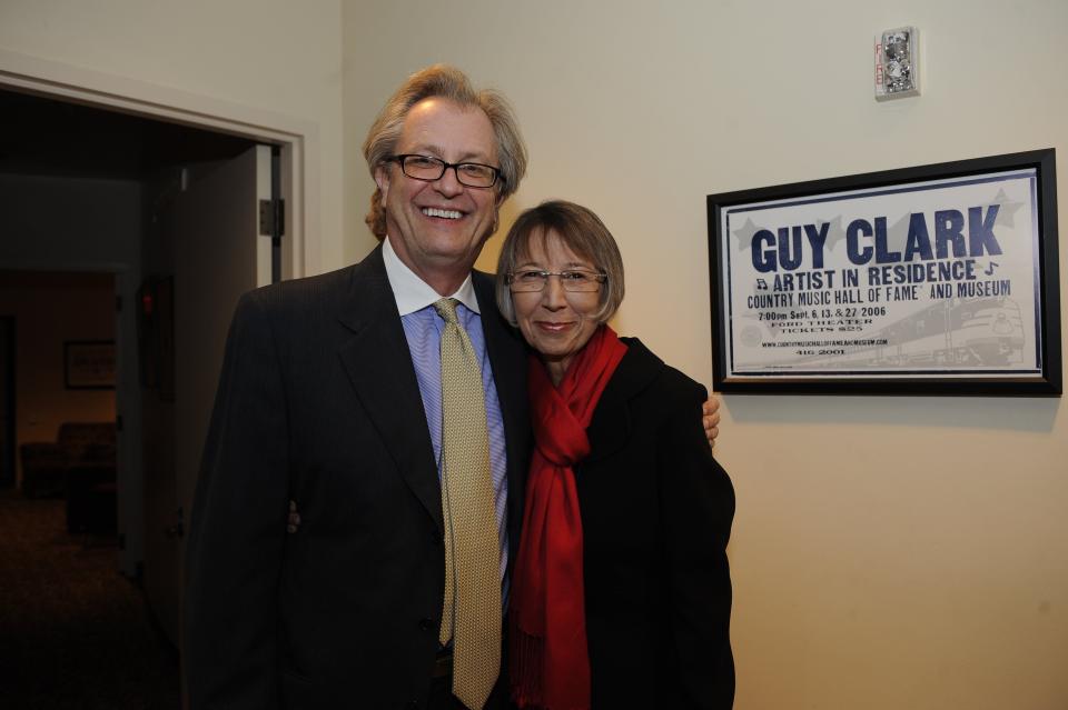 Liz Thiels with Country Music Hall of Fame CEO Kyle Young, Nov. 18, 2008.