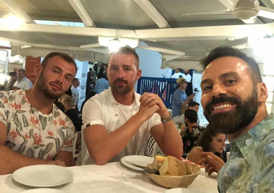 Neil and his friends in Mykonos in Greece, in 2019. PA REAL LIFE COLLECT